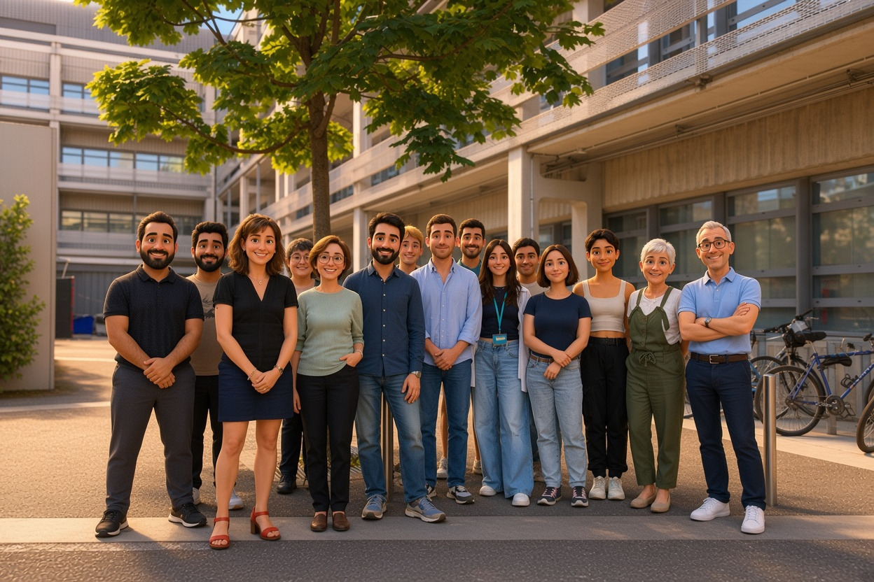 The BIOSYS group outside the Institut des Sciences Analytiques