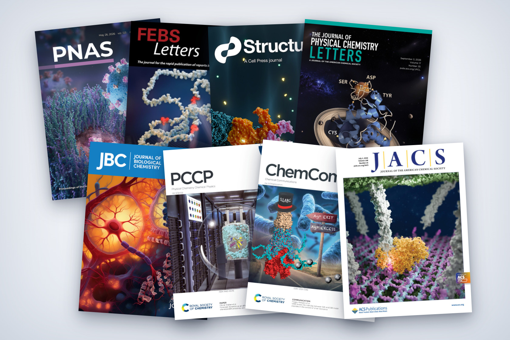 Journal covers featuring work from the group